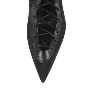 Дамски ботуши CORSETTA BLACK MESH, ток 100мм